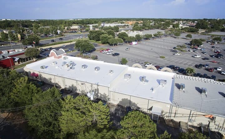 Cordova commercial roof restoration project