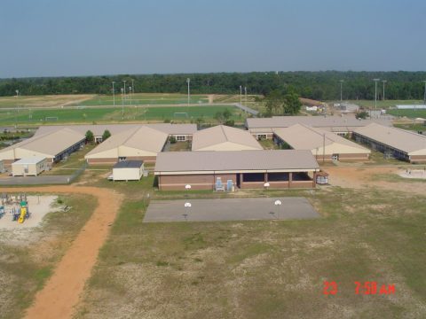 Elementary school metal roofing