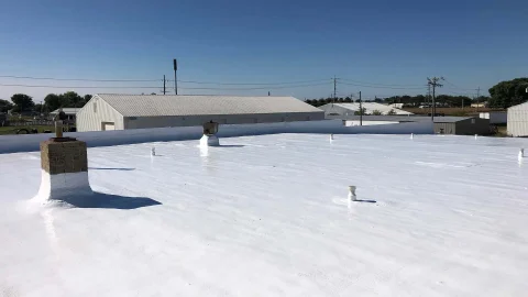 Roof Restoration on commercial flat roof